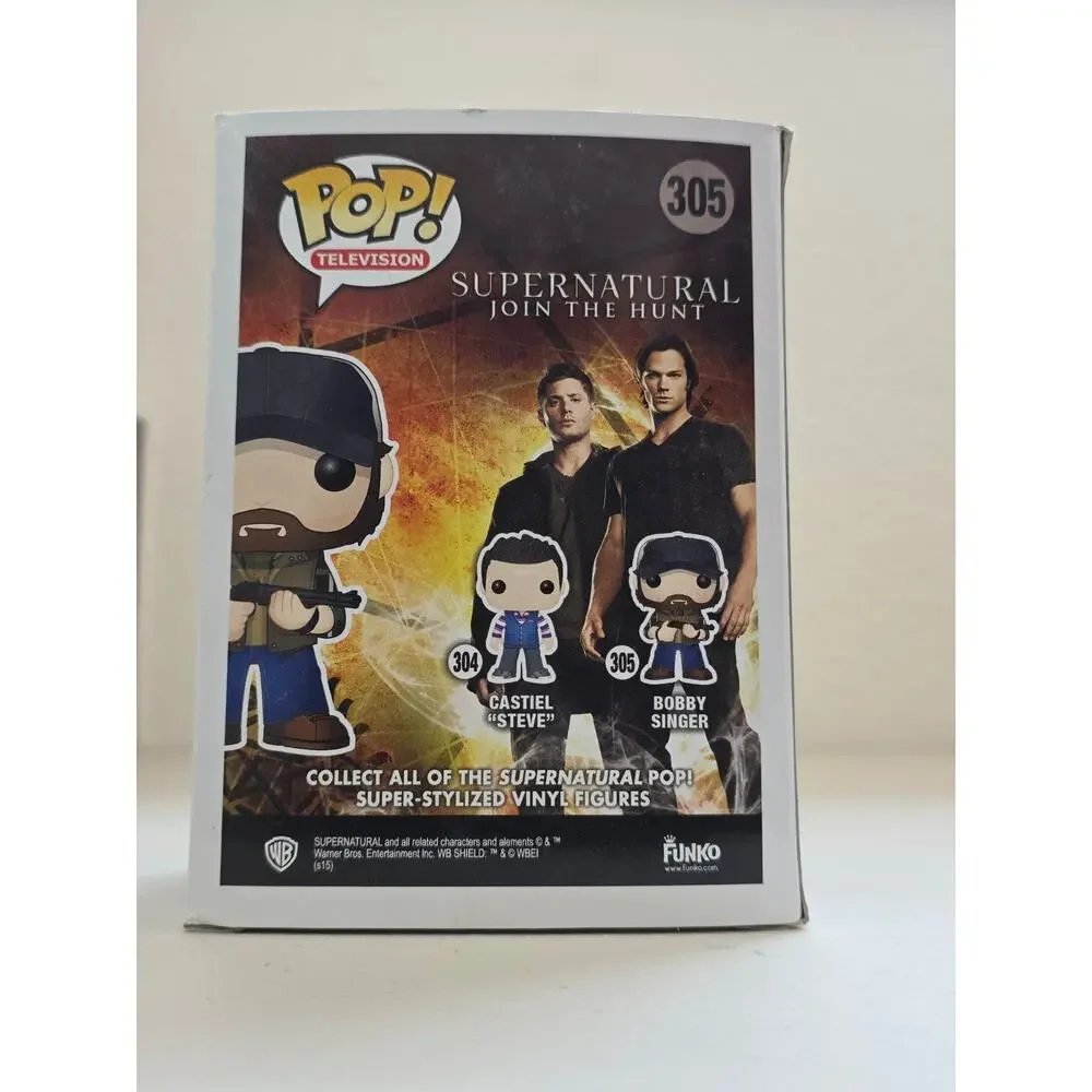 Funko POP! Television Supernatural Bobby Singer #305 Vinyl Figure w/ protector - Picture 3 of 7